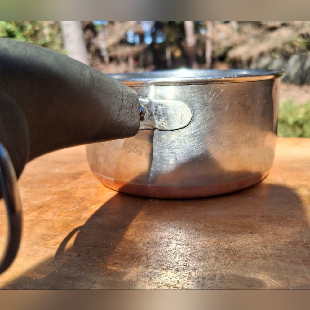 VTG 70's 1 Quart Revere Ware Stainless Steel & Copper Clad Pot -No Lid - Picture 3 of 10